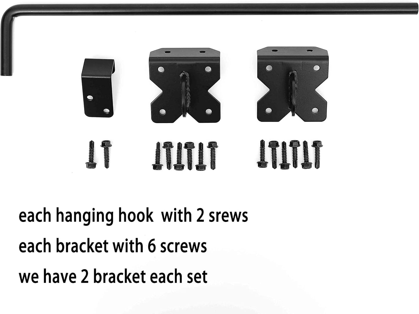 Heavy Duty 36 inch Cane Bolt Drop Rod Gate Drop Pin Steel Material -2 Pack mainly for Double Open Door