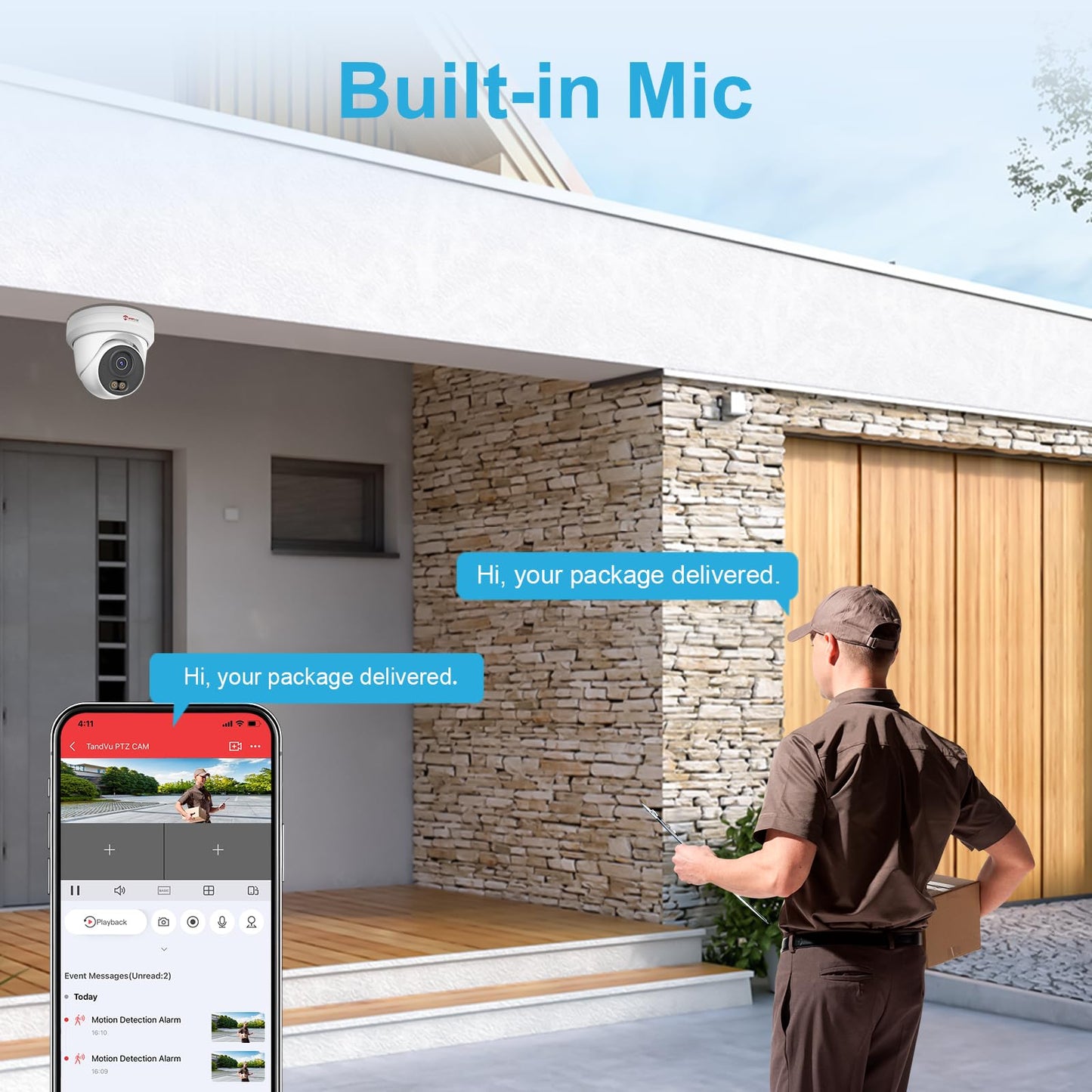 Anpviz 5MP PoE Camera, Full Metal Turret Security IP Camera Outdoor, Smart Dual Light Color Night Vision, AI Human Motion Detection, Built-in Mic, NDAA, Requires NVR, NOT Work Independently