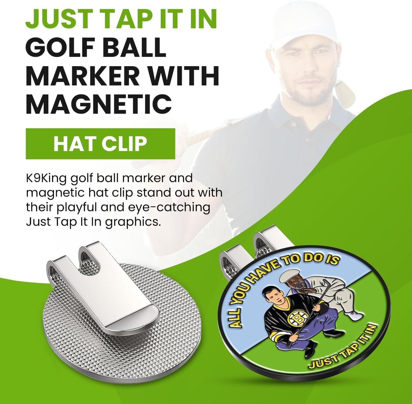 Ultimate Happy and Chubbs Gilmore Golf Ball Marker and Magnetic Hat Clip - Premium Golf Accessories | Enhance Your Golfing Experience with Precision Stamp Markers and Alignment Tools