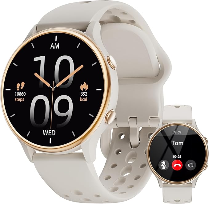 KEEPONFIT Smart Watches for Women, Fitness Tracker with Heart Rate & SpO2 Monitor, IP67 Waterproof Activity Tracker for Me...