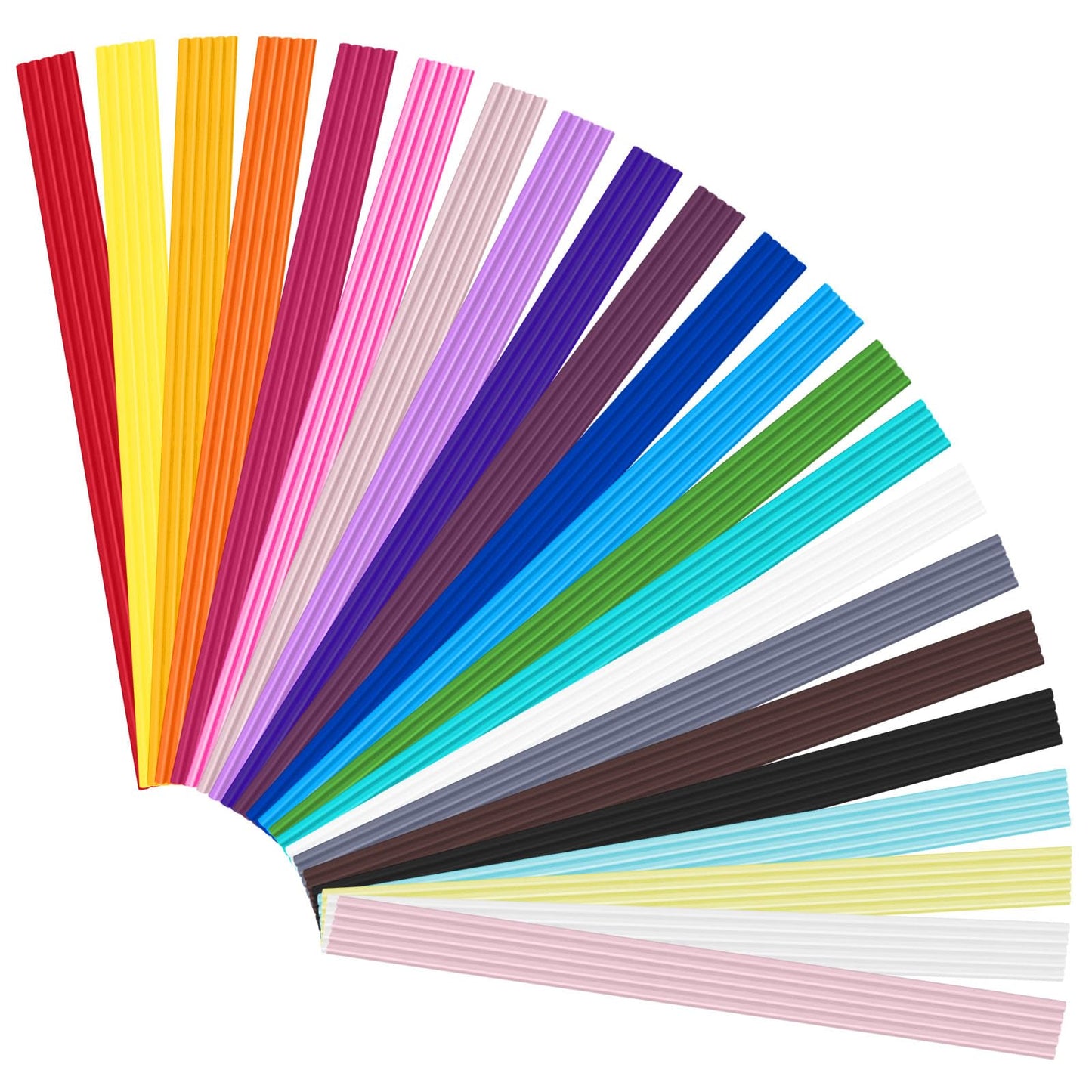 22 Colors 3D Printing Filament Refill for 3Doodler Start+ 3D Pen, Safe Low Print Temperature PCL Filament 2.5mm Thick, Premium 110pcs Total 1650cm Refill Pack Only Fit for 3Doodler Start+ Pen