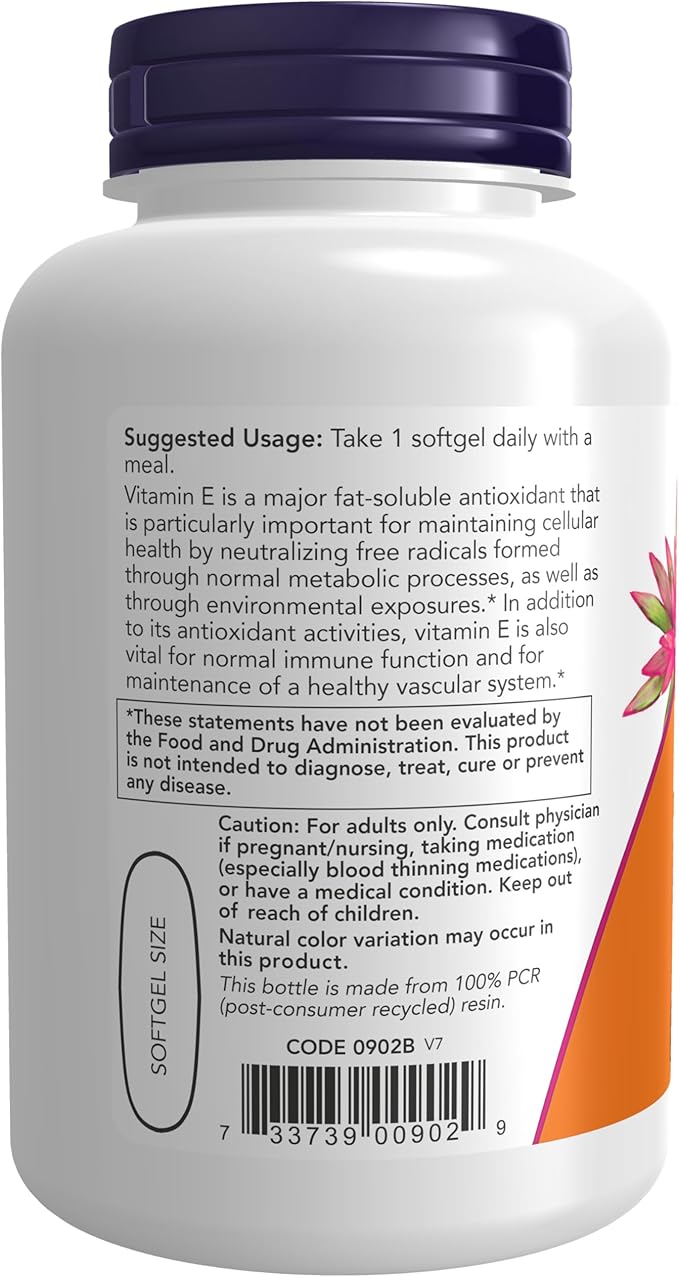 NOW Foods Supplements, Vitamin E-1,000 IU Mixed Tocopherols, Antioxidant Protection*, 100 Softgels