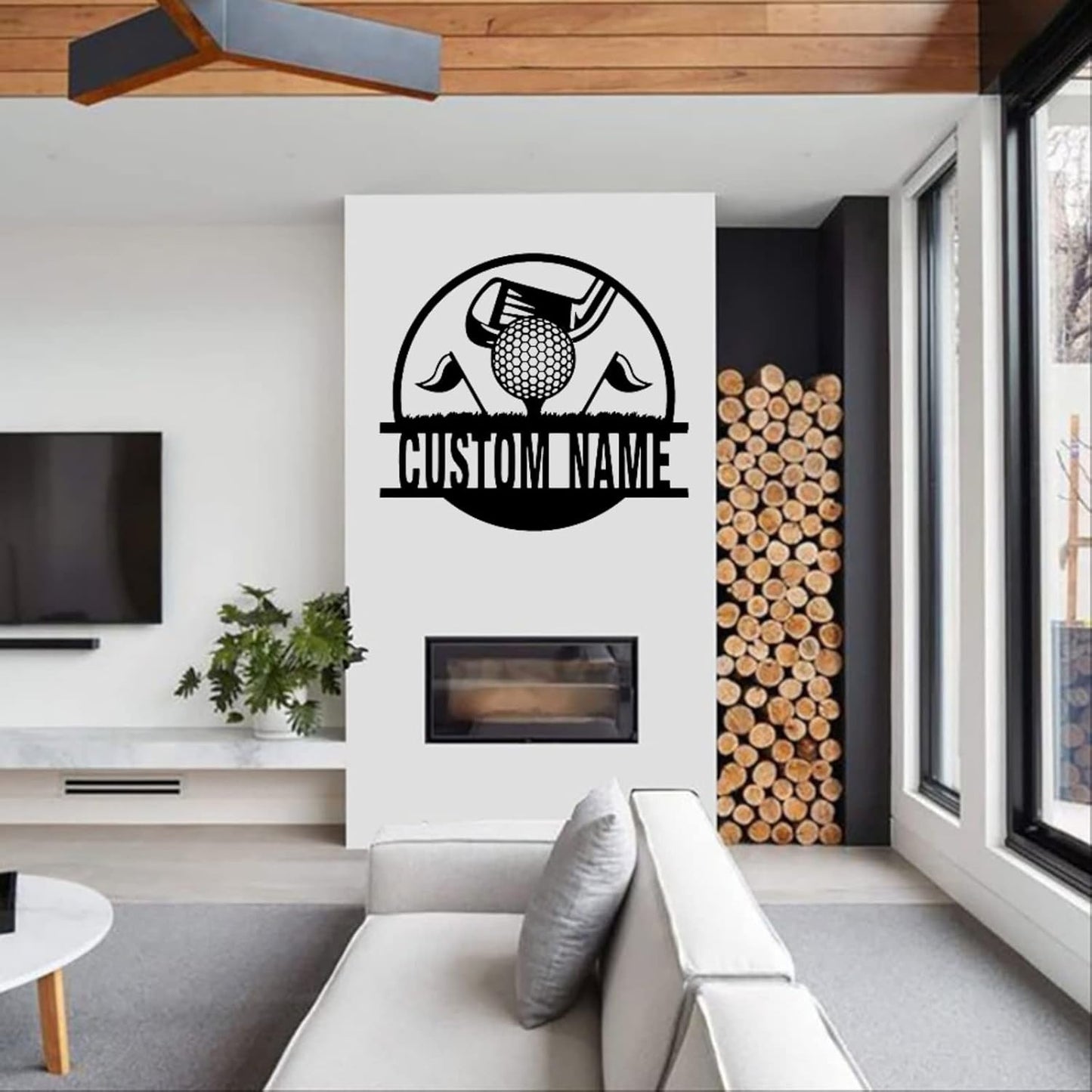 Custom Golf Wall Sign - Personalized Metal Art Decor - Golfer Home Decor With Name