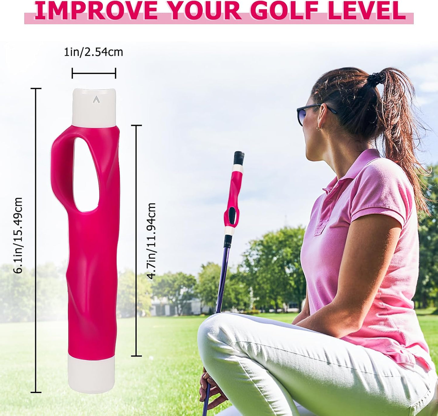 Golf Grip Trainer Right Hand for Women, for Man,for Lady, for Kids, Golf Training aids -Anti-Slip Golf Club Grips, Corrects Hand Position & Builds Muscle Memory for Clubs, Fits Most Golf Grips