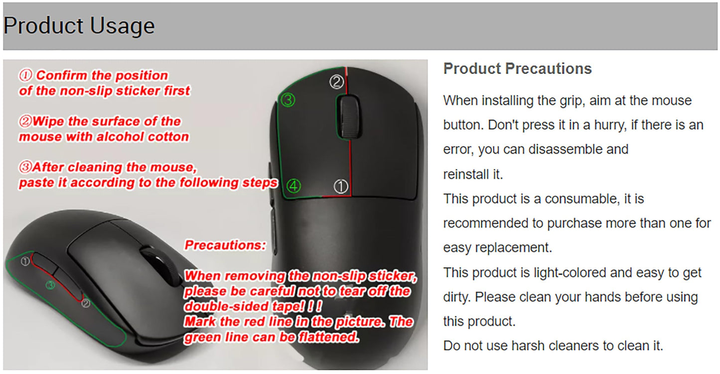 Hokeyio Mouse Grips For Logitech G Pro X Superlight Non Slip Suck Sweat Pre Cut Without Mouse Print-Set White Crimping 0.5Mm