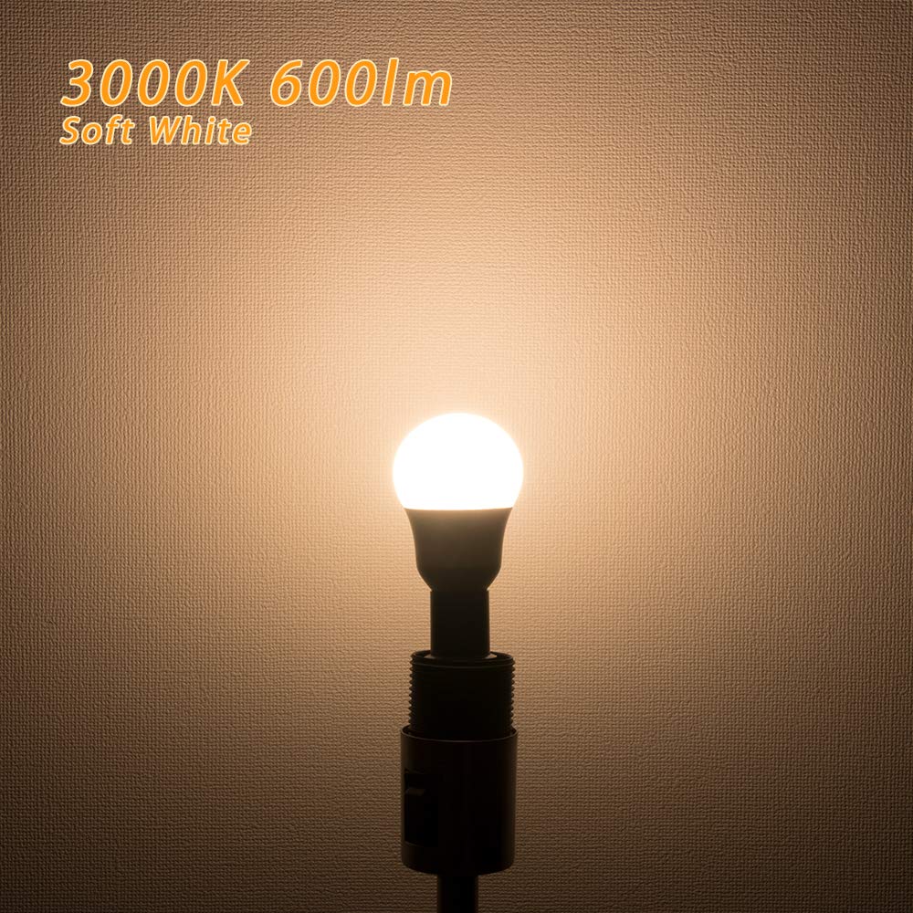 Faguangao E17 Led G14 Bulbs, 6W (60W Equivalent), 3000K Soft White, Plastic, Pack Of 4, Globe Light For Ceiling Fan &