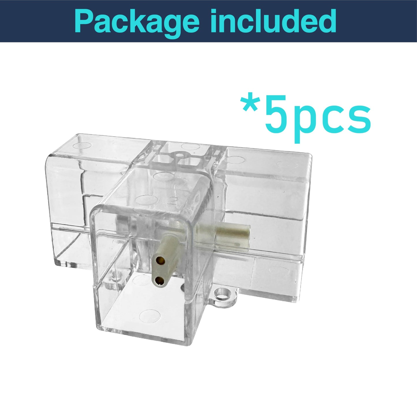 Cezelux 5 Pack Hexagon Garage Light Connectors 90 T-Connector 2 Pin 3 Way Led Garage Light Copper Pin Diy Hexagon Accessories Replacement/Spare For Honeycomb Lighting Systems (5 Pack T Connector)