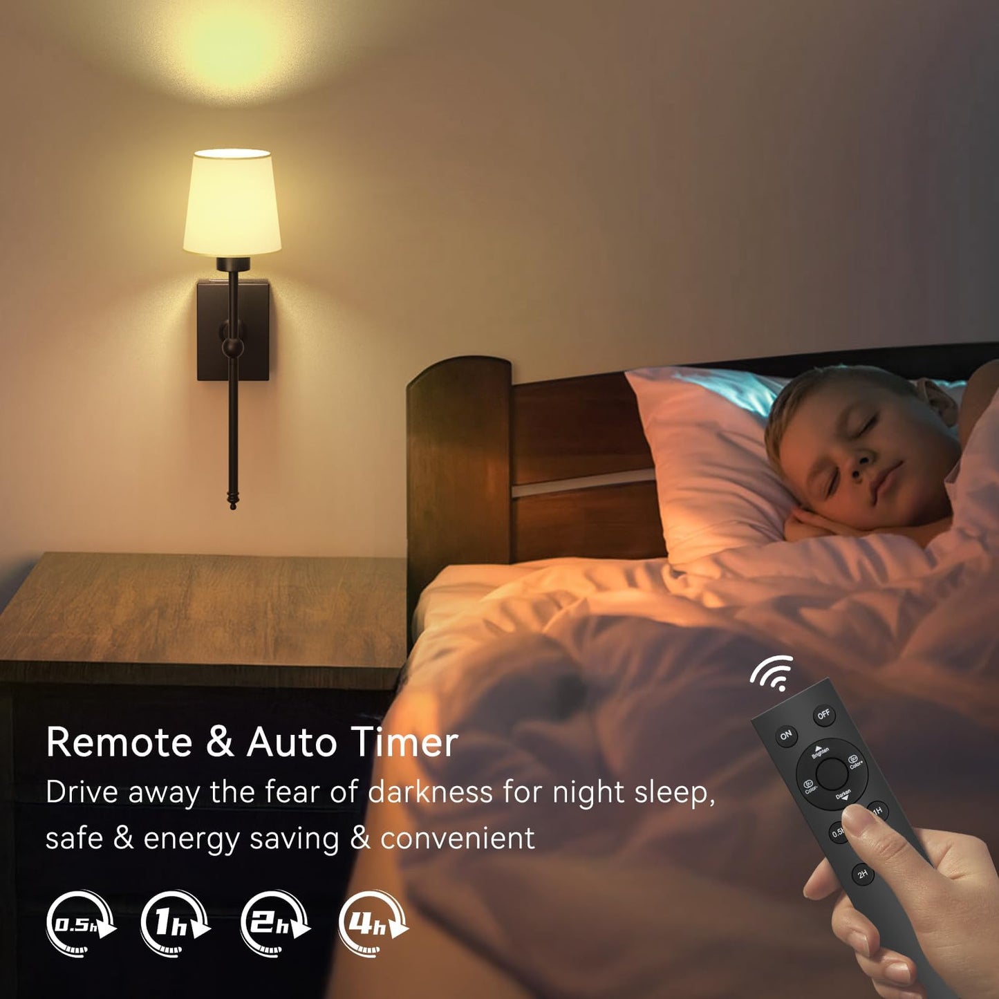 Rechargeable Battery-Operated Wall Sconces Set Of 2: Black Wireless Wall Lights With Touch And Remote  6000Mah Battery Powered Scone Lighting Cordless Wall Lamp For Bedroom Living Room Hallway