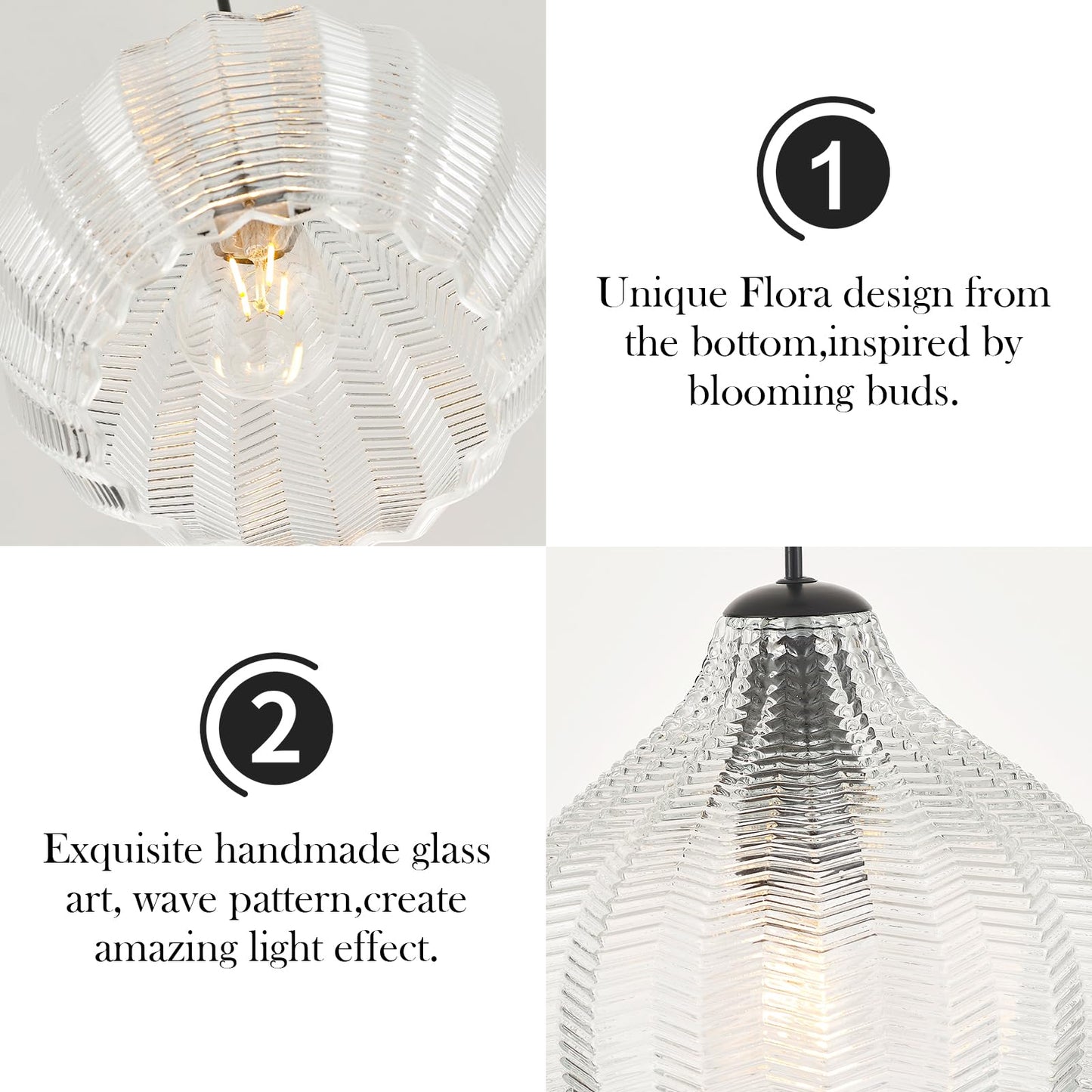 Viluxy Glass Pendant Lights For Kitchen Island Modern Globe Pendant Light Fixture 1 Light Clear Glass Farmhouse Hanging Light Adjustable For Dining Room Entryway Hallway