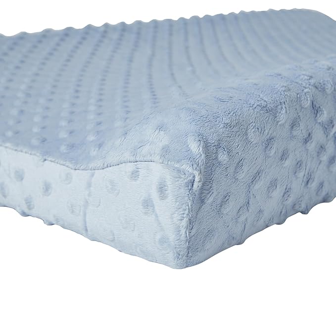 Baby Changing Pad Cover, Super Soft Plush Dot Diaper Changing Table Covers for Baby Girls and Boys, Ultra Comfortable, Safe for Babies, Fit 32"/34'' x 16" Pad (SkyBlue)