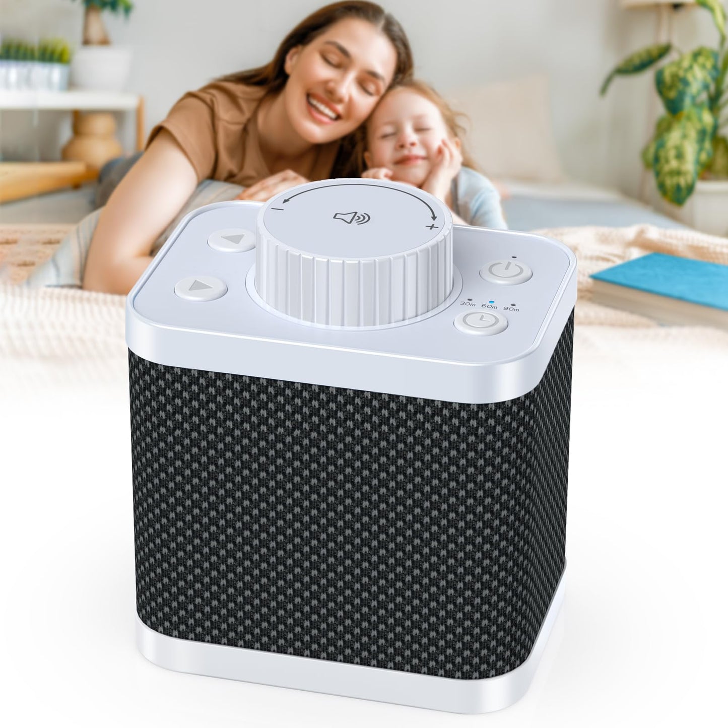 Afuosy White Noise Sound Machine with 20 Soothing Sounds, 18-48h Powerful Battery, 3 Timers Memory Function and White Noise Machine for Sleeping, Portable Sound Machine for Baby Adult Fathers Day Gift
