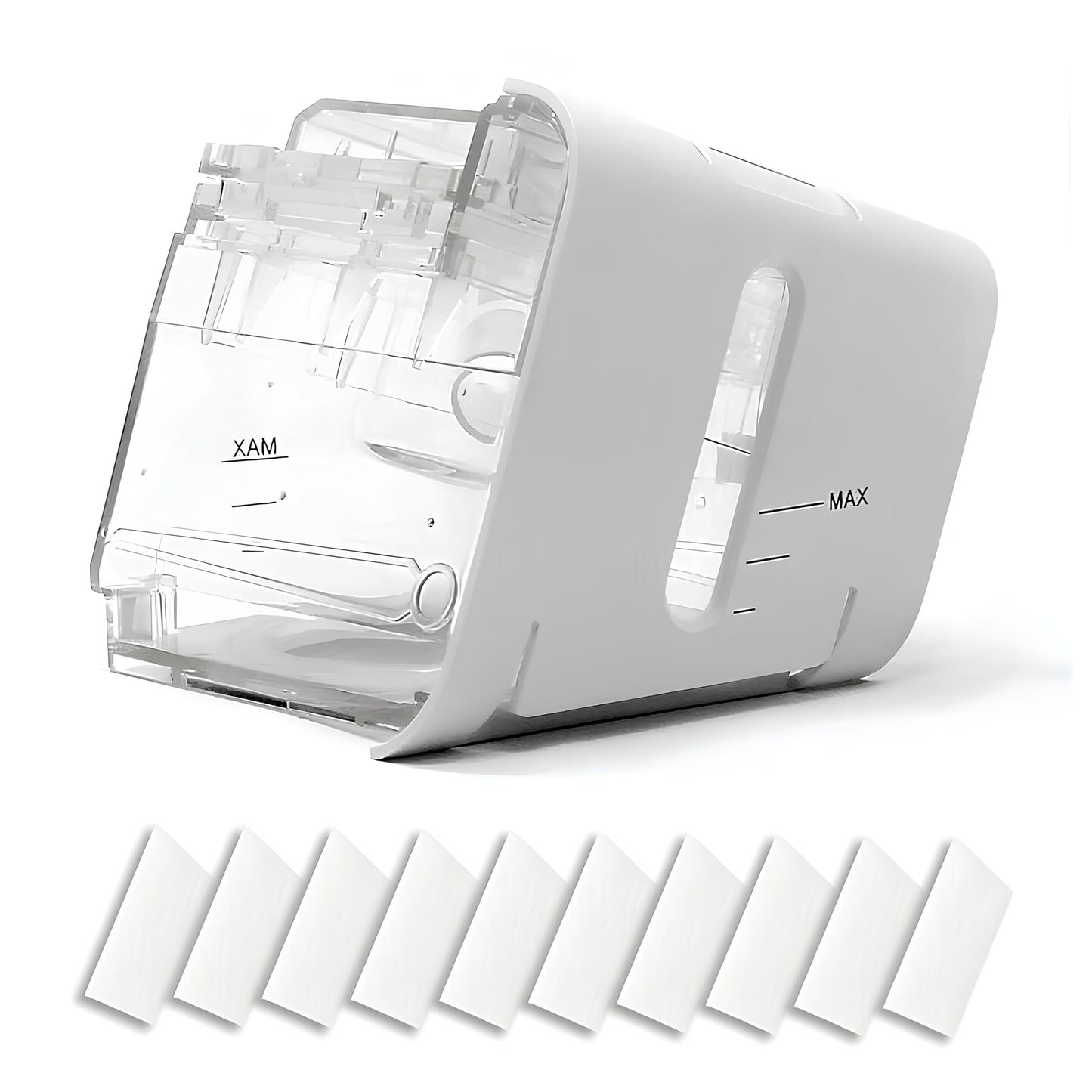 Resvent CPAP Water Chamber, Resvent CPAP Supplies, Replacement CPAP Humidifier Compatible with Resvent iBreeze CPAP Machine, Same Quality As OEM, with 10-Pack Resvent CPAP Filters