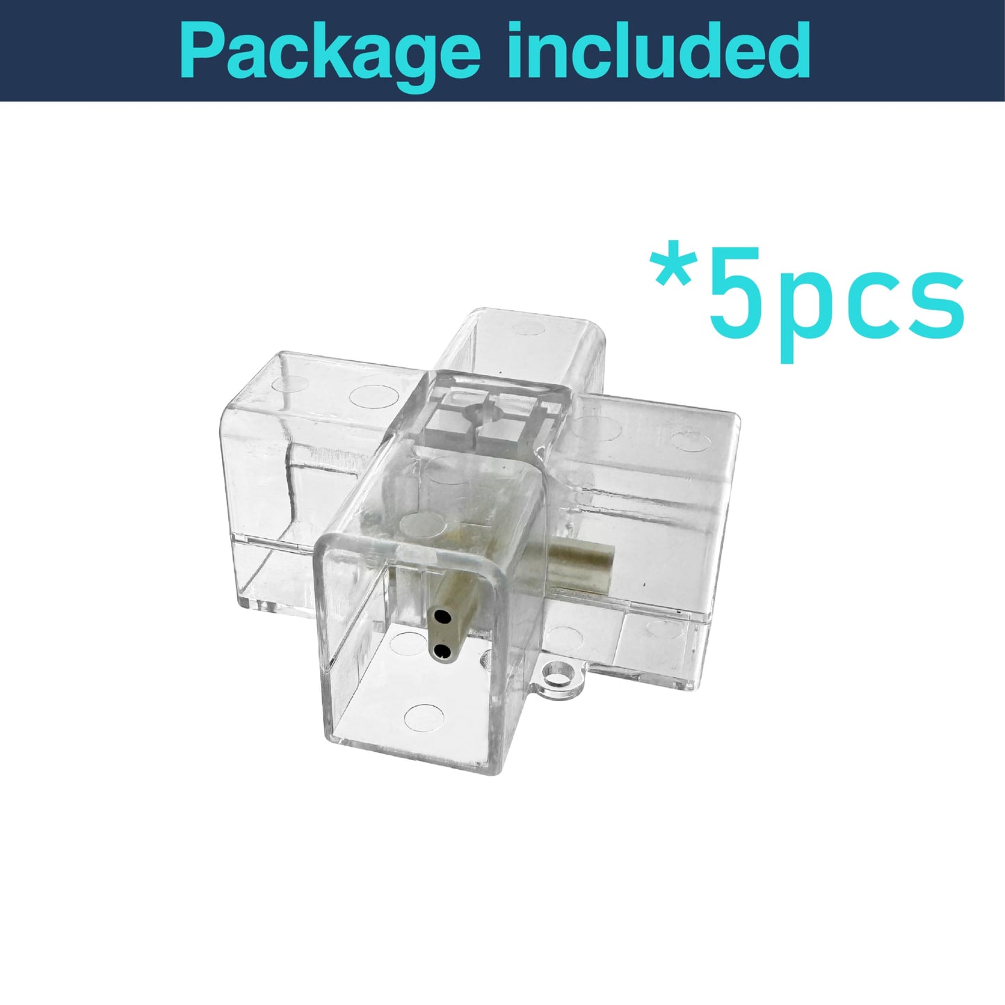 Cezelux 5 Pack Hexagon Garage Light Connectors 90 X Connector 2 Pin 4 Way Led Garage Light Celling Accessories Replacement/Spare For Honeycomb Lighting Systems (5 Pack X Connector)