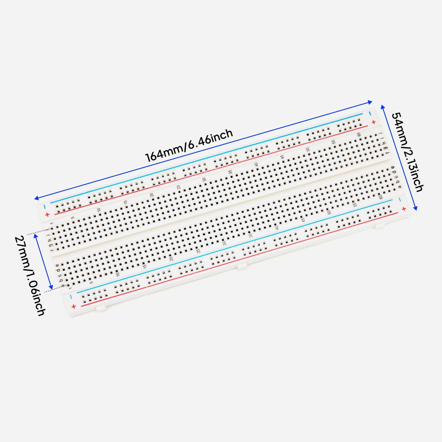 ELEGOO 3pcs Breadboard 830 Point Solderless Prototype PCB Board Kit for Arduino Proto Shield Distribution Connecting Blocks