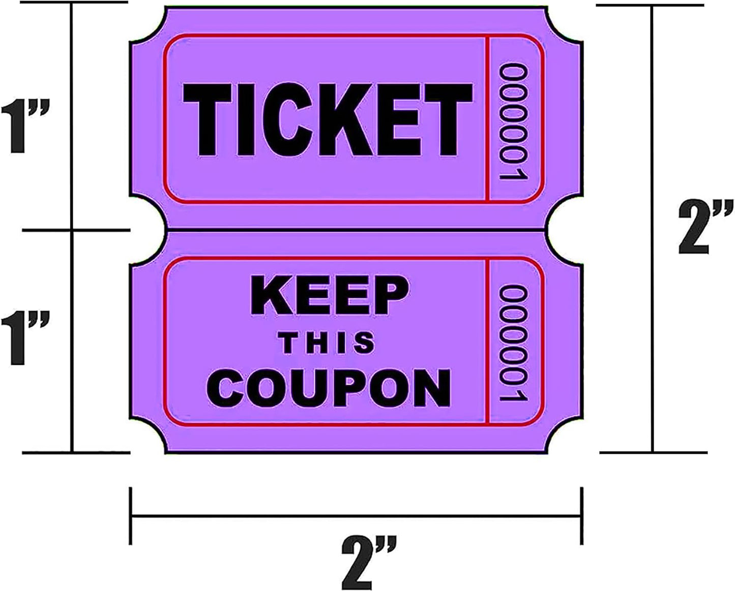 SEETOOOGAMES Raffle Tickets Double Roll - Full Set of 8 Colors, 2000 Tickets/Colors, 50/50 Raffle Tickets for Events