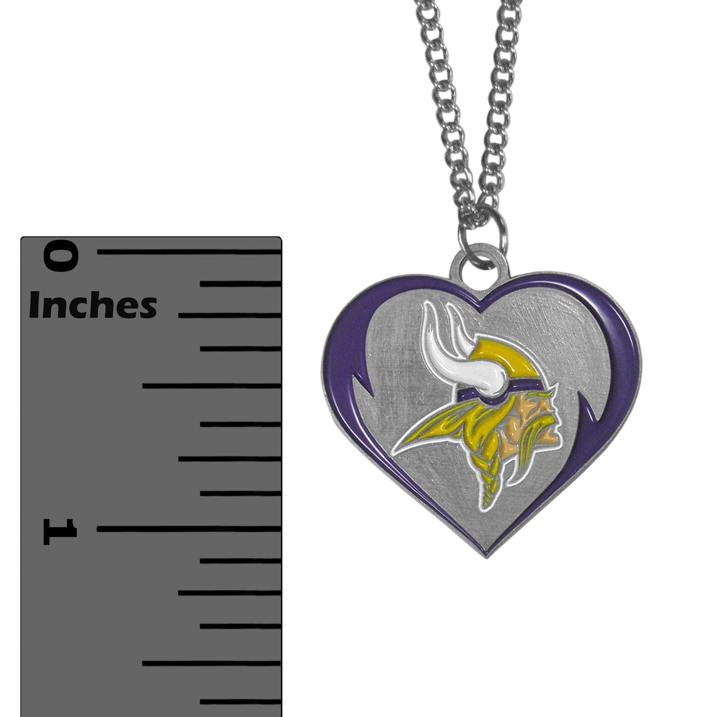 Siskiyou Sports NFL Minnesota Vikings Womens Heart Necklace, Team Color, 22 inch