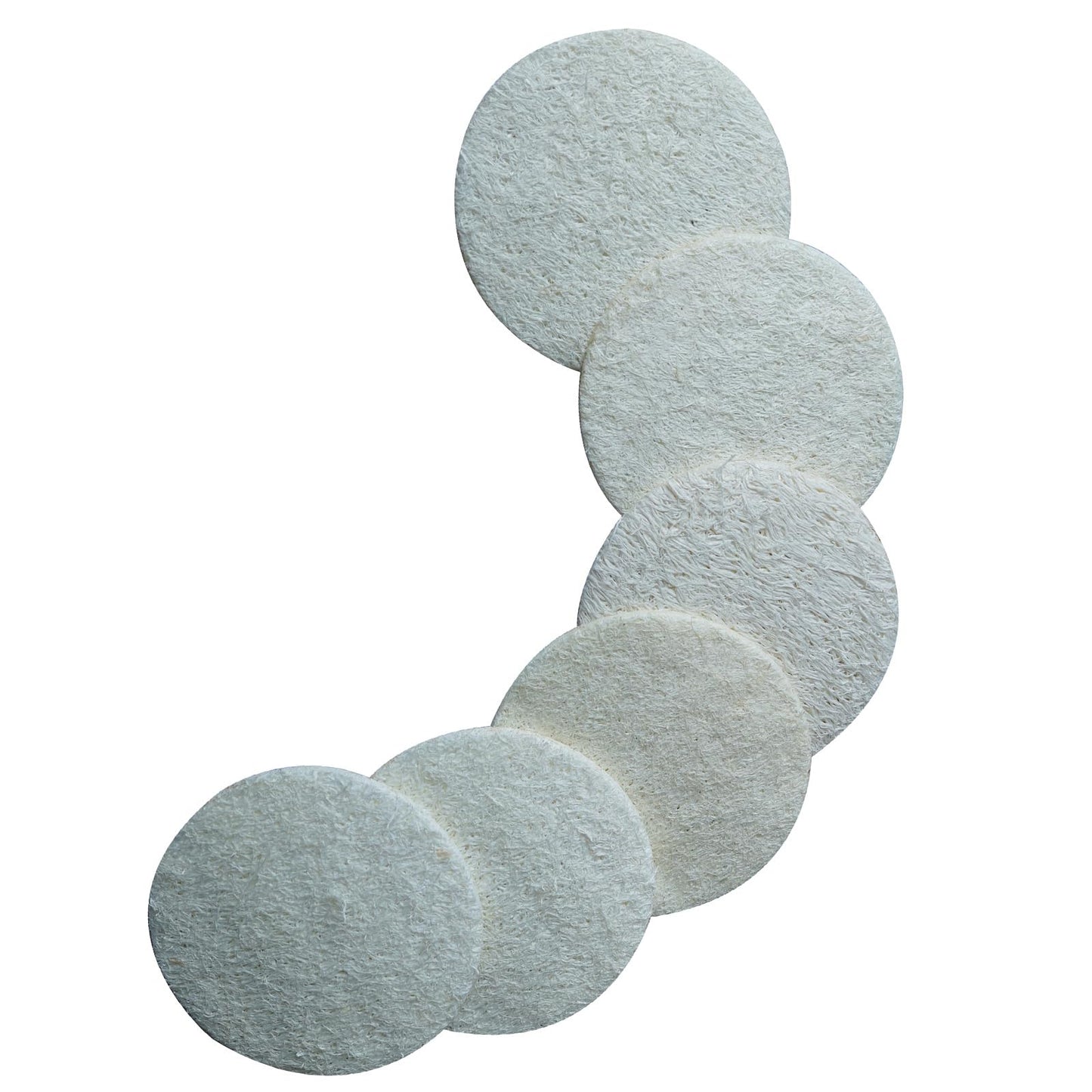 30 pcs Exfoliating Loofah Face Pads Diameter for 2.75'' Natural Facial Body Scrubbers Facial Brush for Massage Face Cleaning Mak