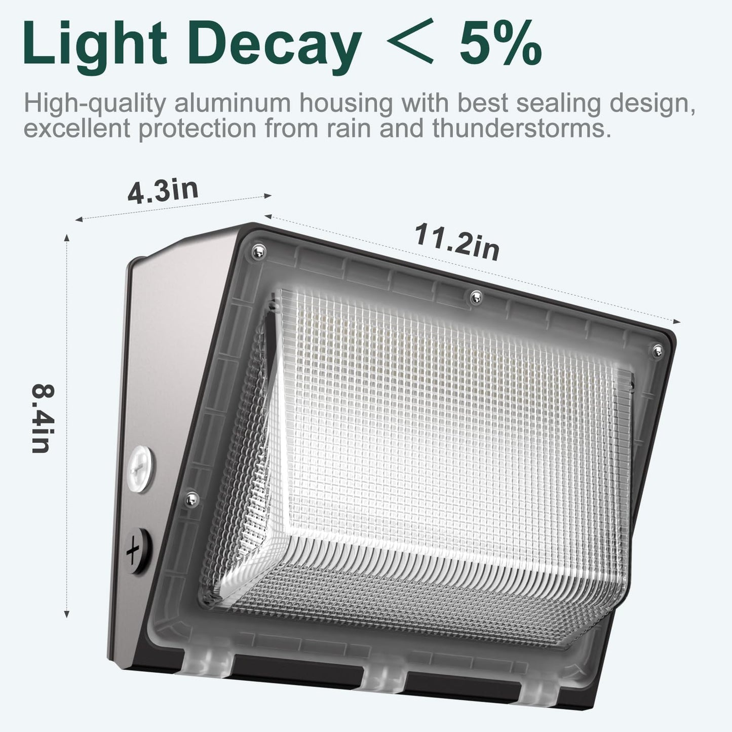 Acohook 10Pack 150W Led Wall Pack Lights  100-277V Dusk To Dawn With Photocell  22500Lm 5000K Daylight Ip65 Waterproof Outdoor Security Lighting  Energy Saving  Etl | 5-Year Warranty(Height:10~20Ft)