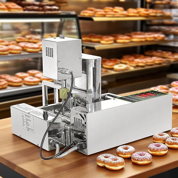 4 Rows Donuts Commercial Frying Donuts Maker, Automatic Mini Donut Maker Machine, Doughnut Maker, For Restaurant, Bakery, Party, Dessert Shop, 1750 Pcs/hour