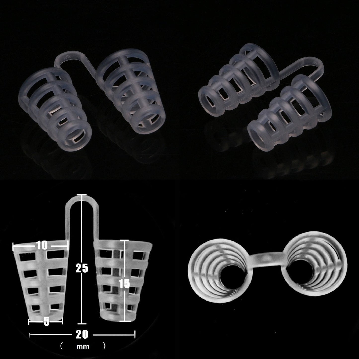 Set of 8 Premium Anti Snore Aid to Prevent Snoring, Smarter Solution Against Snoring (Advanced Design Save Your Lungs)