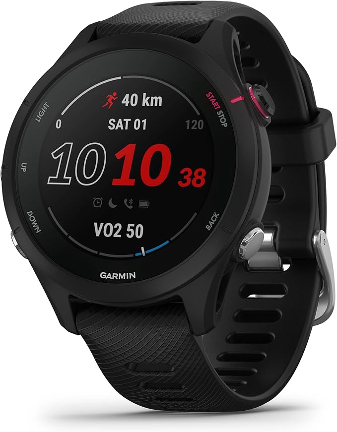 Garmin Forerunner 255S Music, Smaller GPS Running Smartwatch with Music, Advanced Insights, Long-Lasting Battery, Black (R...