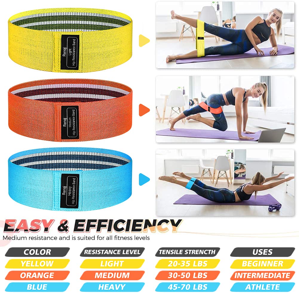 Resistance Bands, Exercise Workout Bands for Women and Men, Stretch Bands for Booty Legs, Pilates Flexbands