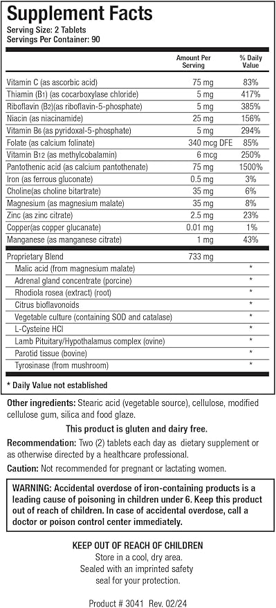 Biotics Research ADB5-Plus Support Healthy Adrenal Gland Function, Support Healthy Cortisol Levels, Positive Response to Stress, Healthy Energy Levels. 180 Tablets