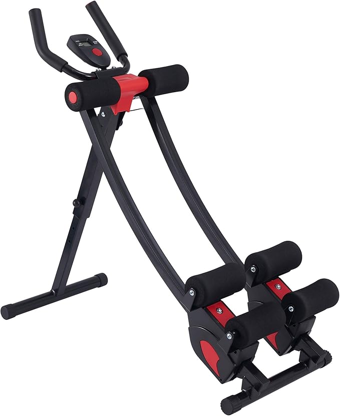 ZELUS Ab Machine for Home Gym, Core Strength Training Equipment for Home Fitness, Ab Crunch Coaster with 4 Intensities and...