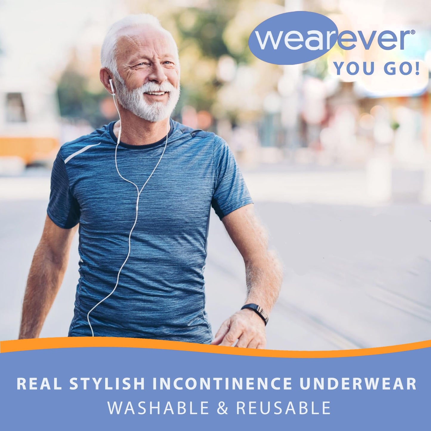Wearever Incontinence Underwear for Men - Reusable & Washable Men's Bladder Control Briefs with Regular Absorbency - Leak Proof Underwear 150 ml (Pack of 3) (Gray) (M)