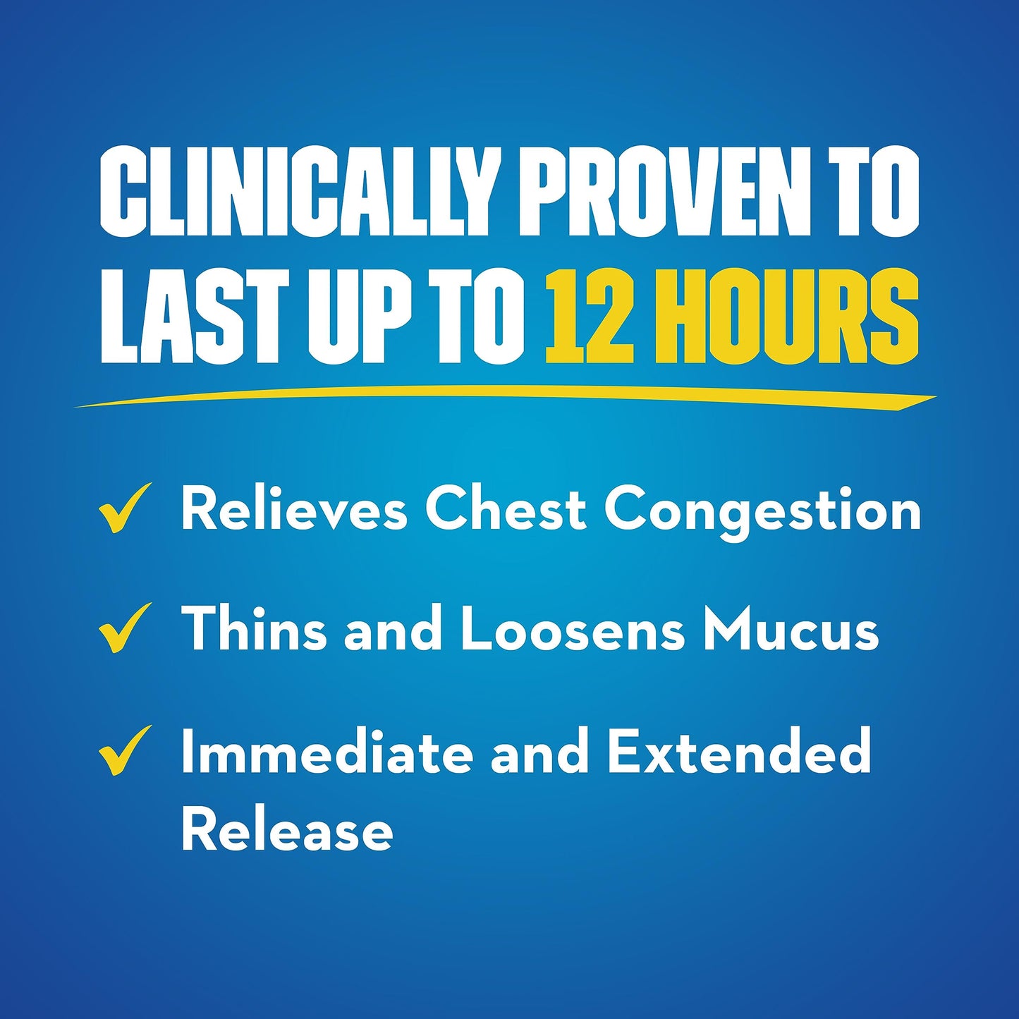 Mucinex Chest Congestion, Expectorant 12 Hour Extended Release Tablets, 20ct, 600mg Guaifenesin with Extended Relief of Chest Congestion Caused by Excess Mucus. Thins and Loosens Mucus (Pack of 2)
