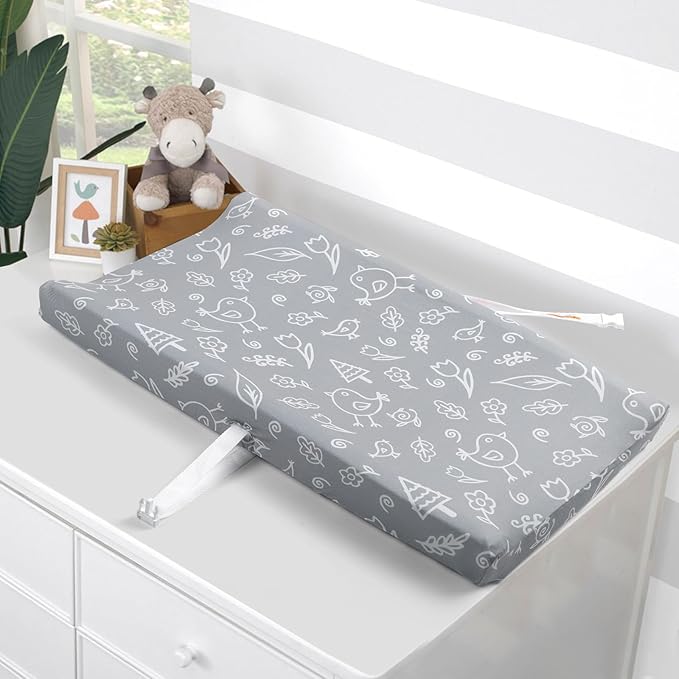 Premium Baby Changing Pad Cover 2 Pack - Soft, Comfortable & Safe (Bears and Birds)