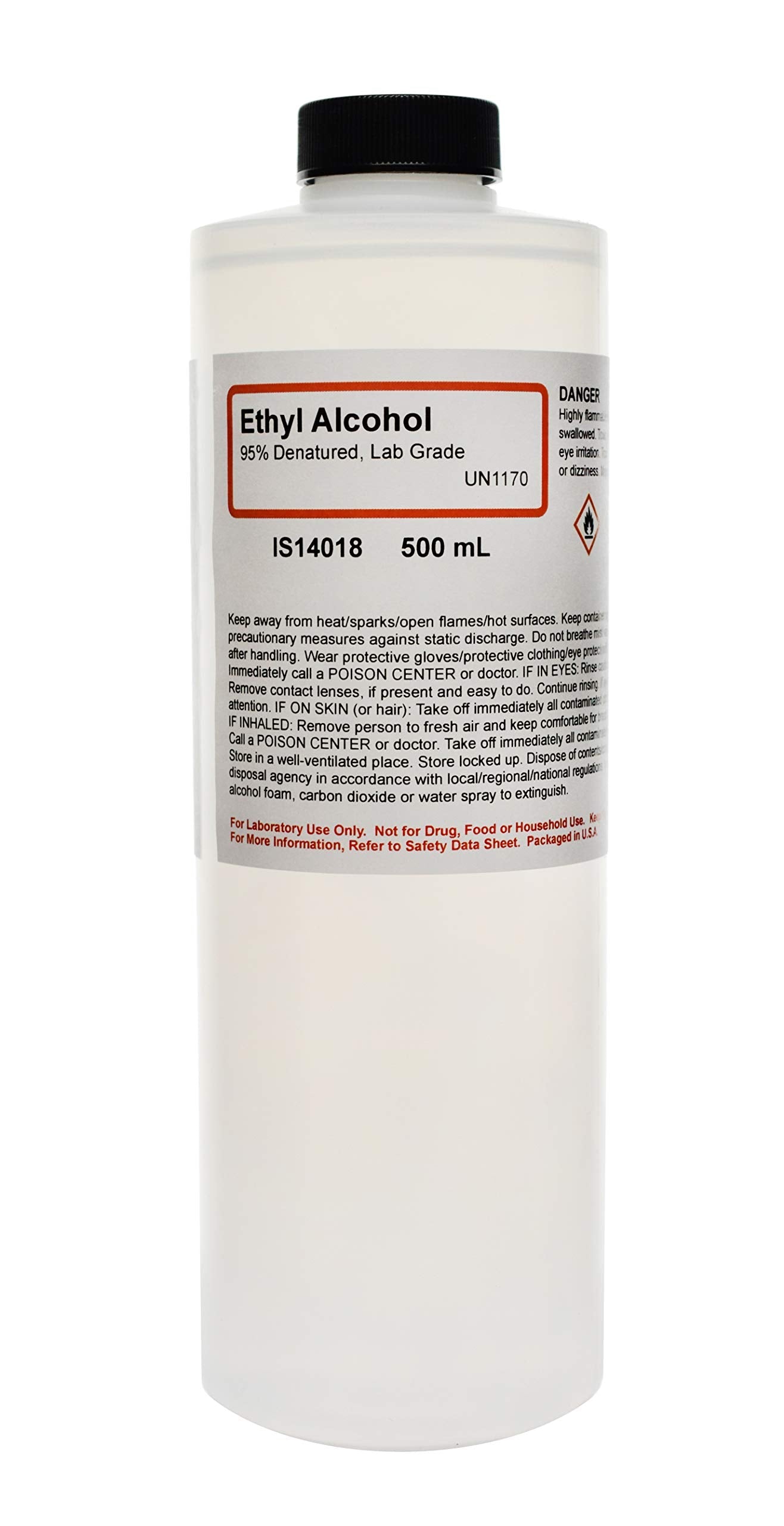 95% Ethyl Alcohol, 16oz - Denatured Ethanol Alcohol - Laboratory-Grade, Not for Topical Use - The Curated Chemical Collection