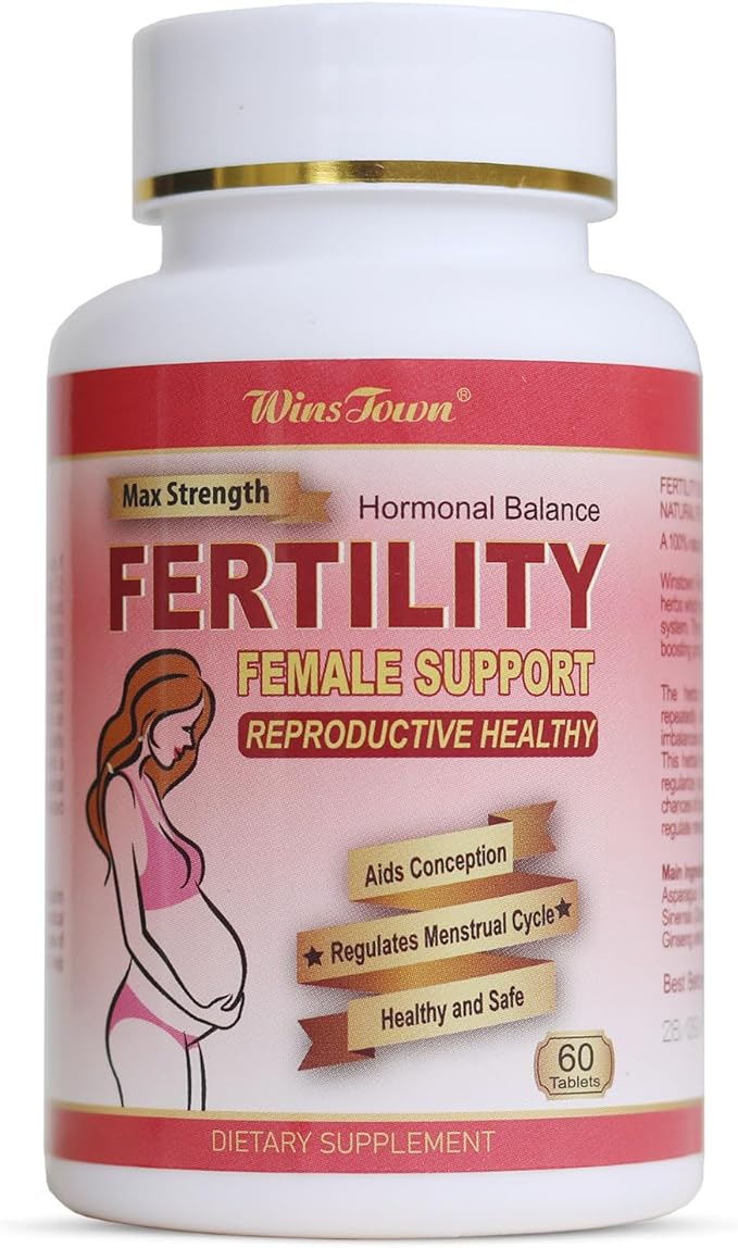 Fertility Tablets for Women, Female Prenatal Vitamin Supplements, 60 Tablets