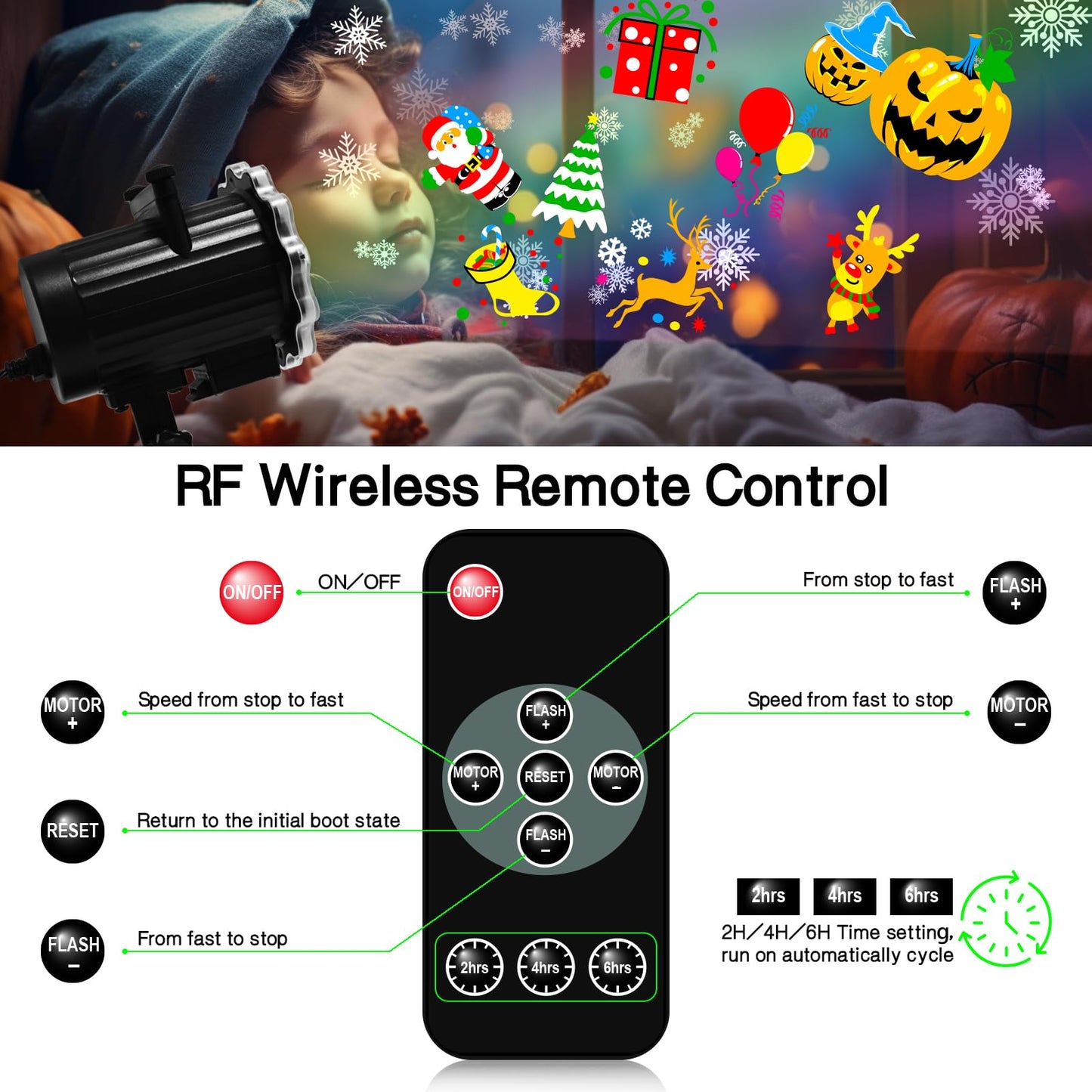 Christmas Decoration Mossndar Christmas Projector Light Outdoor 64 Hd Patterns Holiday Projector Light With Remote Control Waterproof Landscape Lamp Projector For Garden Patio Party New Year Xmas Gift