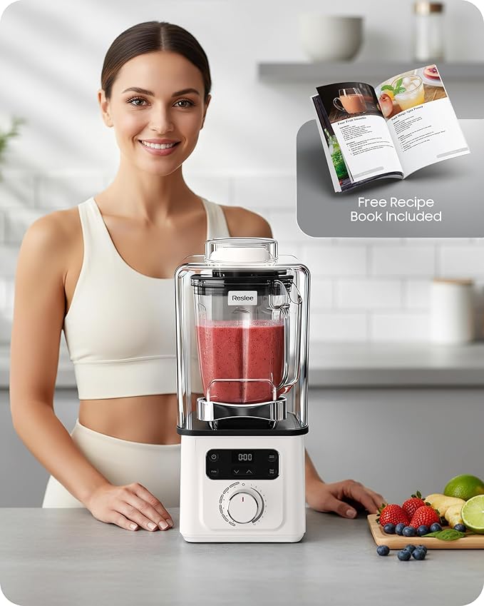 Vacuum Blender, 35000RPM Commercial & Household Professional Blender for Smoothies, 56oz Tritan Cup, Nut Milk, Fresh Juice, Baby Food, Protein Shakes, with Self Clean, Dishwasher Safe, Quiet Shield