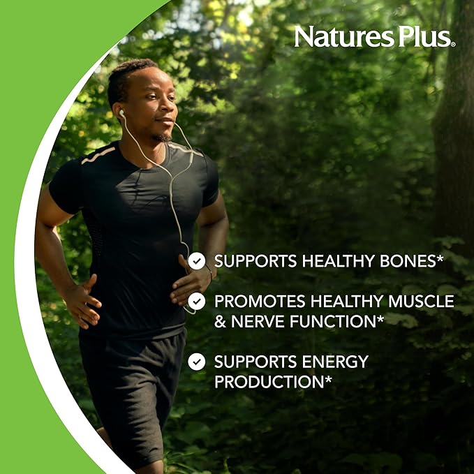NaturesPlus Cal/Mag - 180 Vegetarian Tablets - 500 mg Calcium, 250 mg Magnesium - Supports Energy Production & Overall Well-Being - 180 Servings