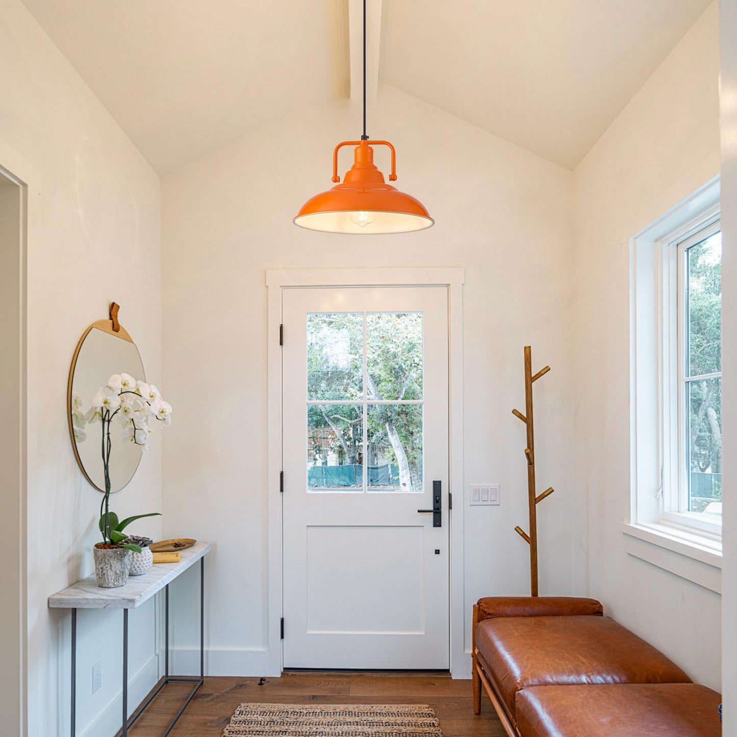 Sesiment Orange Pendant Light 12.5 Inches 3 Packs  Farmhouse Pendant Light  Industrial Pendant Lighting  Kitchen Pendant Lights  Pendant Lights Kitchen Island For Dinning Room Entryway Barn