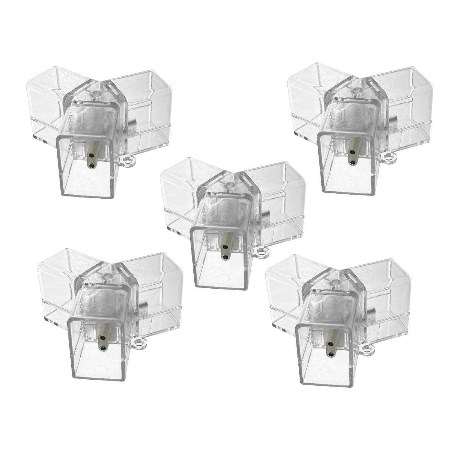 Cezelux 5 Pack Hexagon Garage Light Connectors 120 Y-Connector 2 Pin 3 Way Led Garage Light Copper Pin Diy Hexagon Accessories Replacement/Spare For Honeycomb Lighting Systems(5 Pack Y Connector)