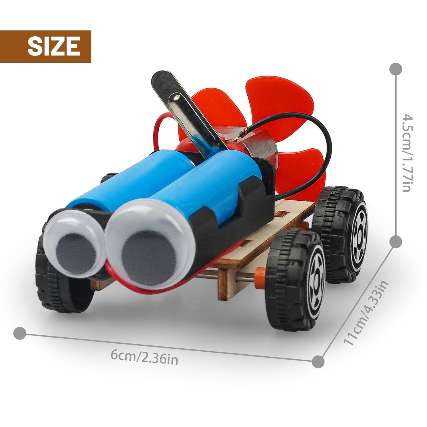STEM Science Kits for Kids Age 8-12, 6 Set Wind-Powered Cars Science Experiments 6-8 8-10, Wood Building Crafts Kit for Boys Girls, School Classroom STEM Projects Toys Gifts for 6 7 8 9 10 12 Year Old