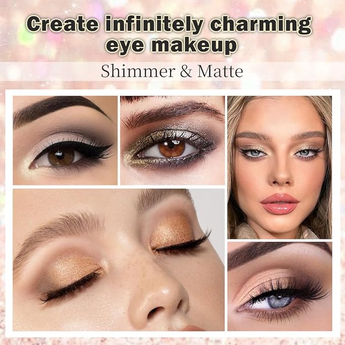 SUAKE Neutral Smokey Eye Shadow Palette,Nude Silver Gray Black Cream Eyeshadow Palette,Make Up Pallets for Women, Highly Pigmented Long Lasting Naturing-Looking