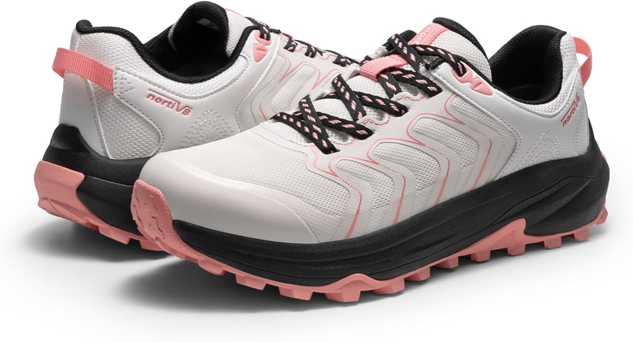 NORTIV 8 Women's Hiking Shoes Lightweight Walking Sneakers with Arch Support Outdoor Work Camping Tennis Workout Cross Tra...