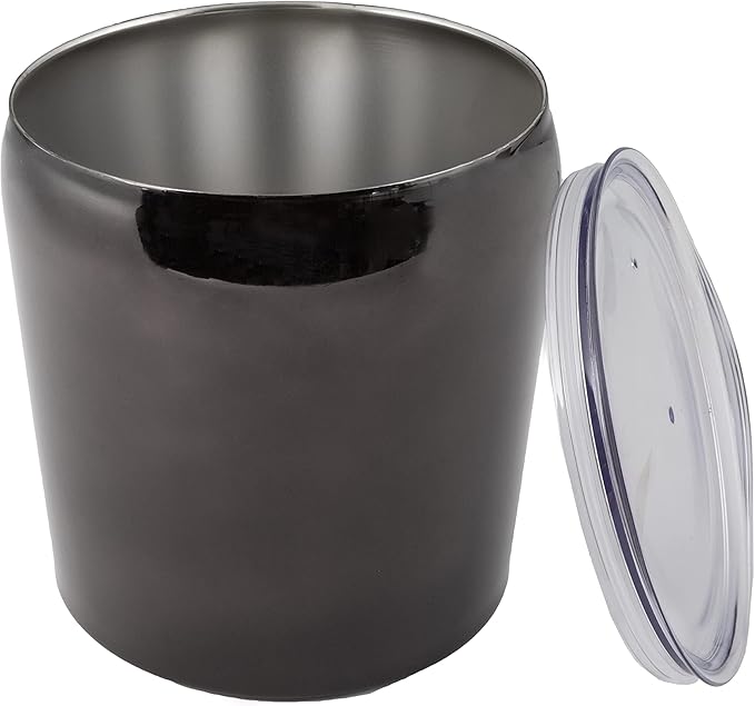 Cambridge Silversmiths 3-Quart Insulated Stainless Steel Ice Bucket, Black