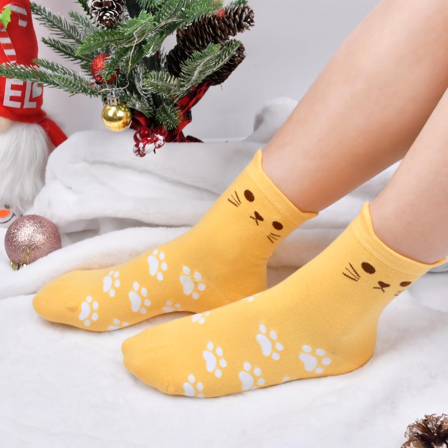 Stocking Stuffers for Women Teen Girls - Cute Cat Socks Christmas Gifts for Women Birthday Gifts for Her Mom Sister Teenage