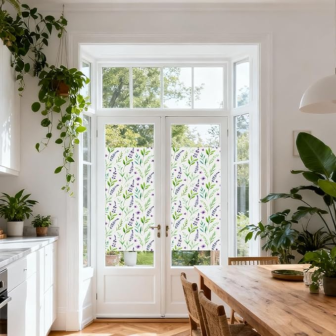 Frosted Glass Window Frosting Film Window Privacy Film One Way Privacy Windows Clings Static Cling Home Room Bathroom Spring Decor Car Decorations Tint Door Cover Renter Friendly Stickers