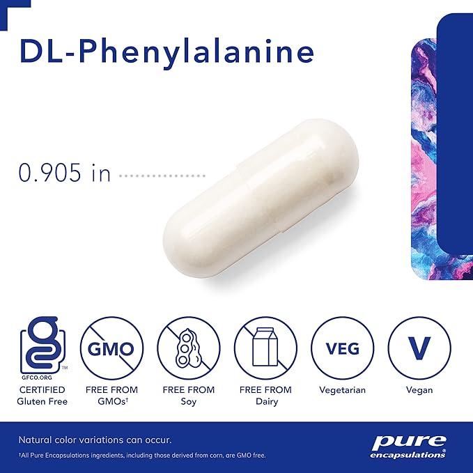 Pure Encapsulations DL-Phenylalanine | Amino Acid Supplement for Memory and Focus, Joints, Muscles, and Cognitive Support* | 180 Capsules