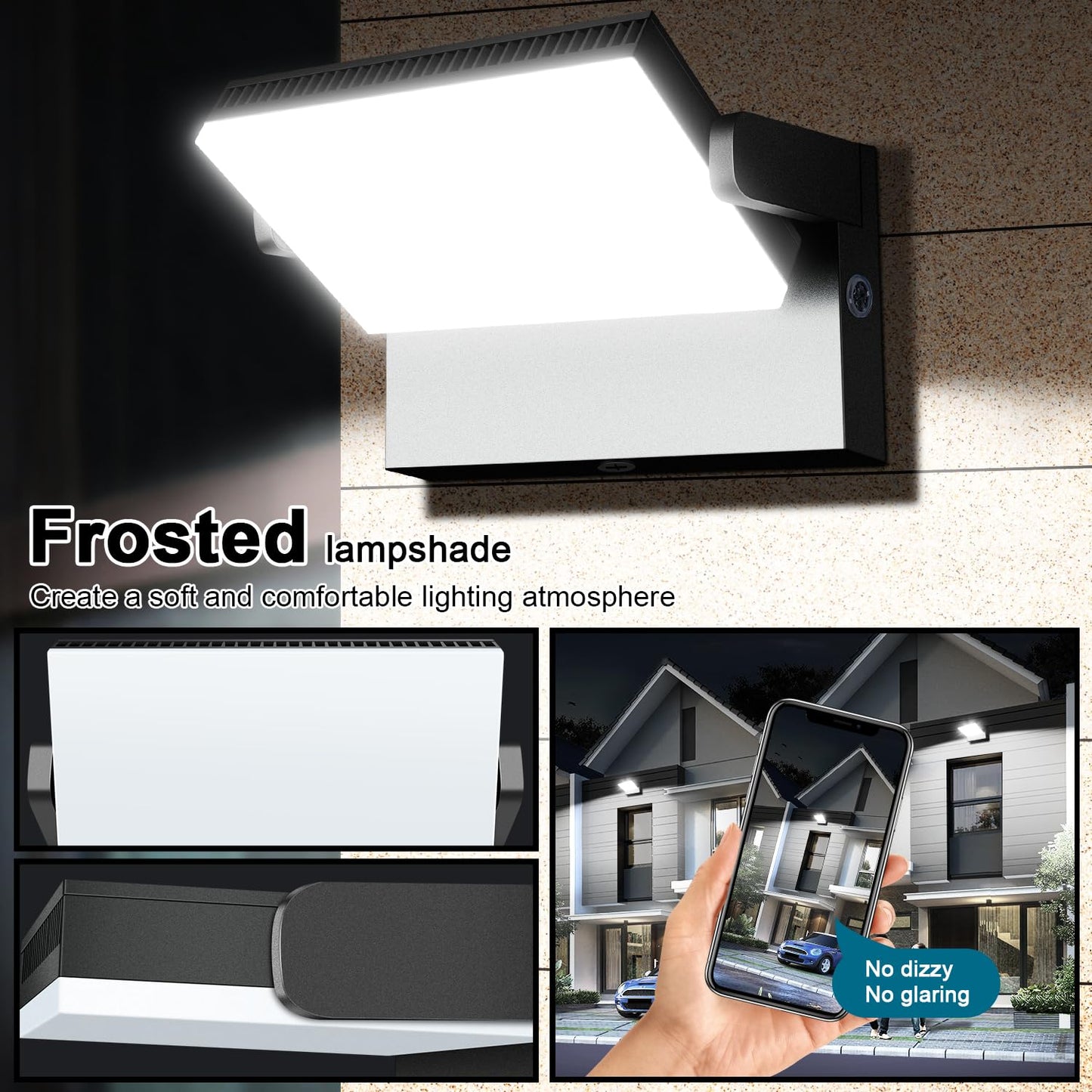 Biritalo Modern Sleek Led Flood Light  360 Rotatable 120W Commercial Wall Pack With Dusk To Dawn  14200Lm 5000K Waterproof Outdoor Lighting For Yard  Driveway  Car Lot  Building