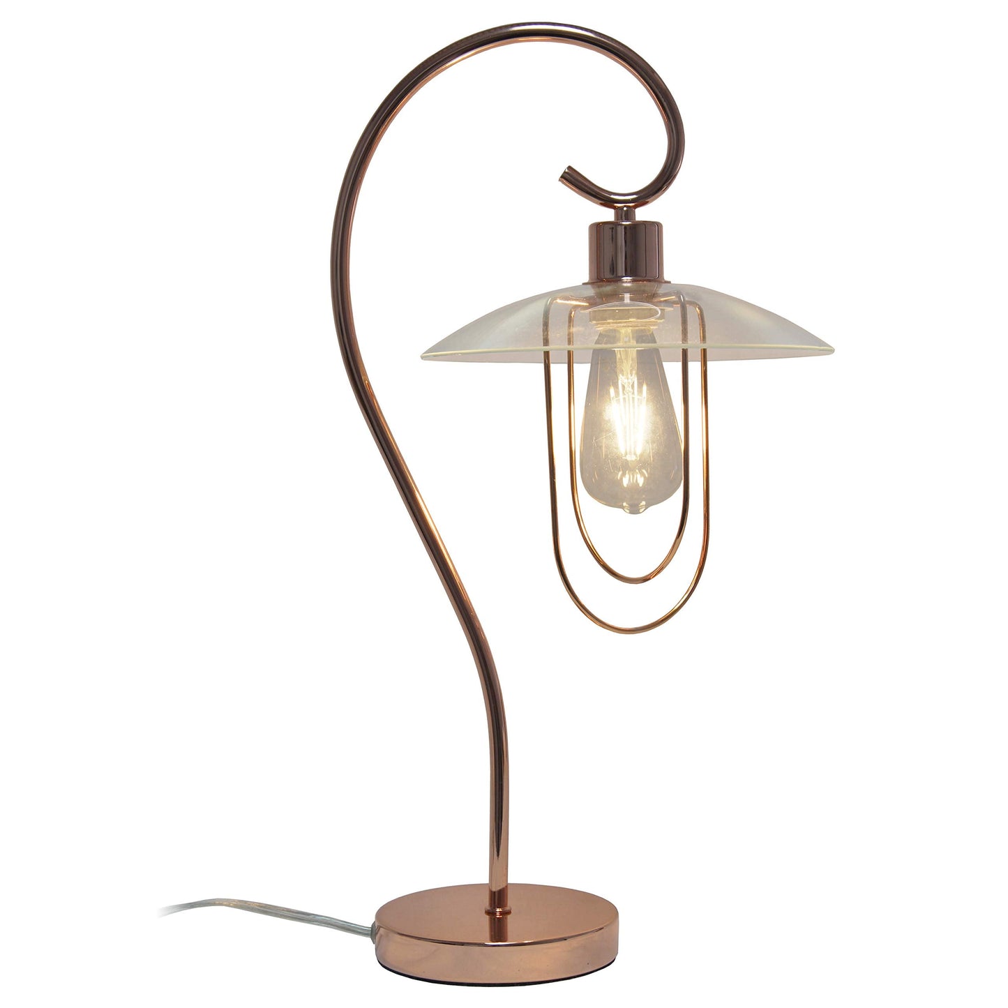 Simple Designs Modern Metal Table Lamp LT1086-RGD Rose Gold Finish