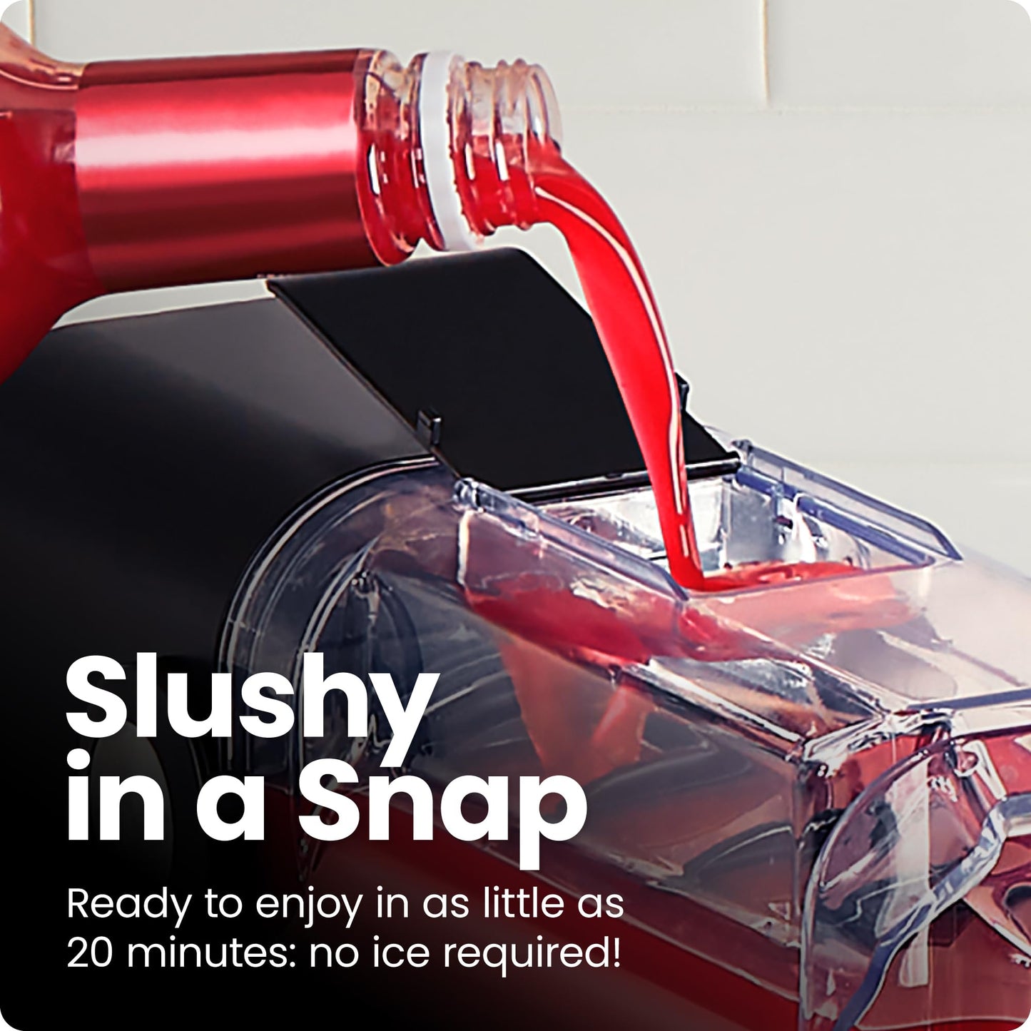 Iceman Slush-Ease Slushie Machine, Frozen Drink Maker & Slushy Machine with 5 Presets + Custom Option, Easy-Dispensing Lever for Frozen Margaritas, Frappes, and Slushies - Black (Renewed)