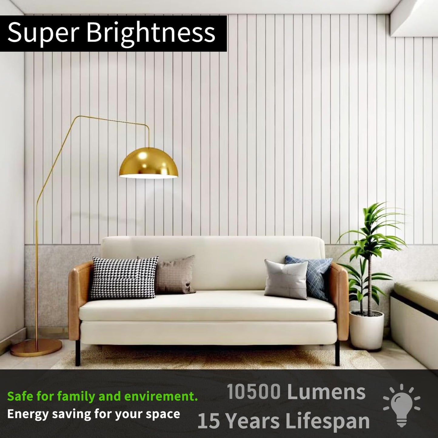 Ns 700W Equivalent Led Corn Light Bulb 2 Pack 10500 Lumens 5000K Daylight White Lamp E26/E39 Medium Mogul Base 70W Large Area Lighting For Outdoor Indoor Garage Warehouse High Bay Lights