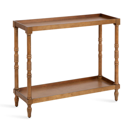 Kate and Laurel Bellport Farmhouse Rectangle Console Table, 34 x 12 x 30, Rustic Brown, Vintage Inspired Rectangular Entryway Table for Use as Entry Storage and Display